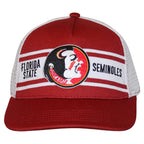 Legacy Men's Vault Seminole Logo/Florida State Seminoles Design Adjustable Throwback Trucker Hat - Cardinal/White