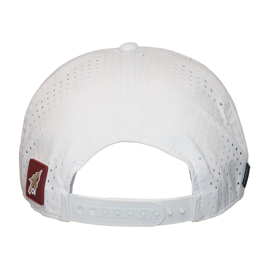 Legacy Men's Florida State Seminoles Arrowhead Patch Adjustable Semi-Structured Hat - White/Garnet