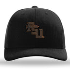 Uscape Richardson Men's Stacked FSU Leather Design Adjustable 112 Trucker - Black