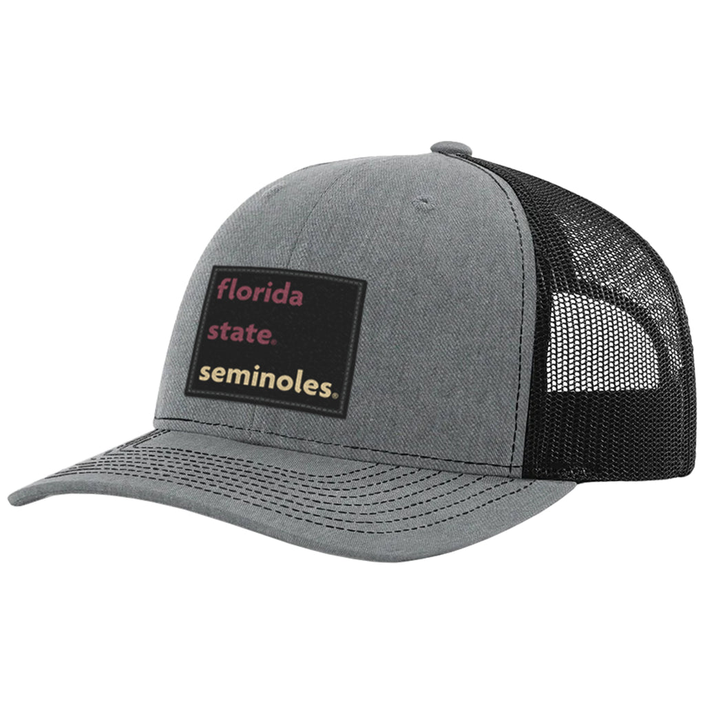 Uscape Richardson Men's Florida State Seminoles 112 Adjustable Trucker Hat - Heather Grey/Black