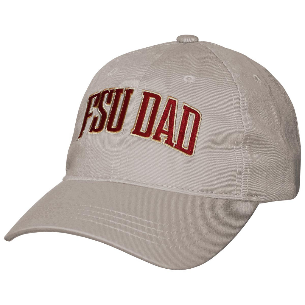 The Game Men's FSU Dad Adjustable Garment Washed Hat - Wheat
