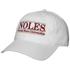 The Game Men's Noles/Florida State University Bar Design Adjustable Garment Washed Hat - White