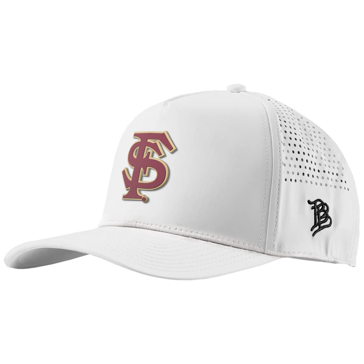 Branded Bills Men's PVC Interlocking FS Logo Adjustable Hat - White