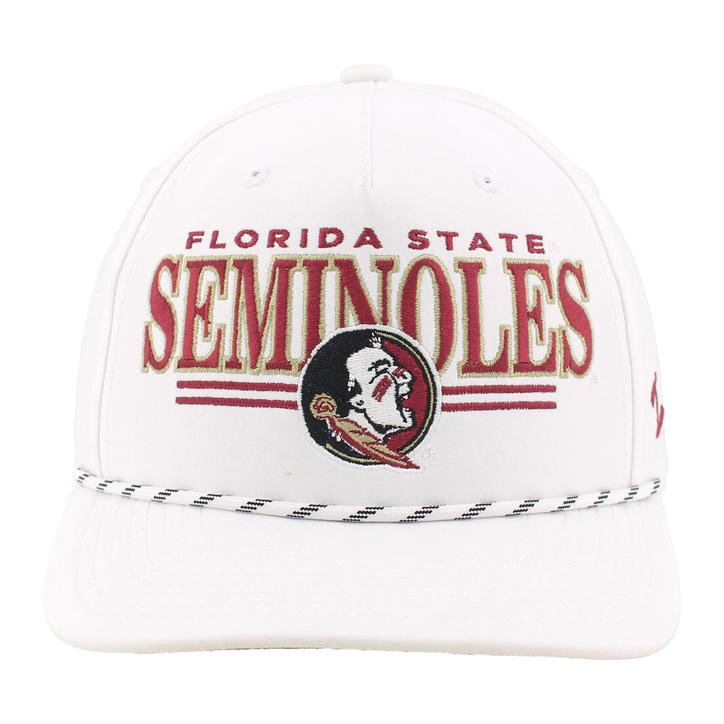 Zephyr Men's Florida State Seminoles/Seminole Logo Adjustable Hat - White