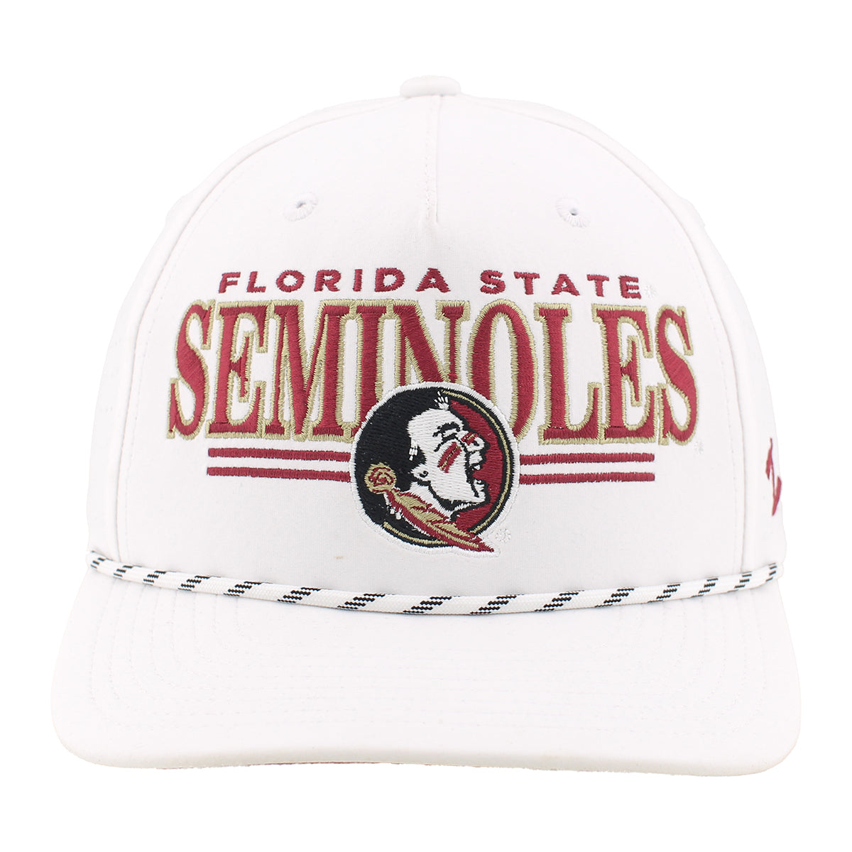 Zephyr Men's Florida State Seminoles/Seminole Logo Adjustable Hat - White