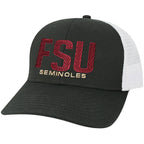 Legacy Men's FSU Seminoles Adjustable Mid Profile Trucker Hat - Black/White