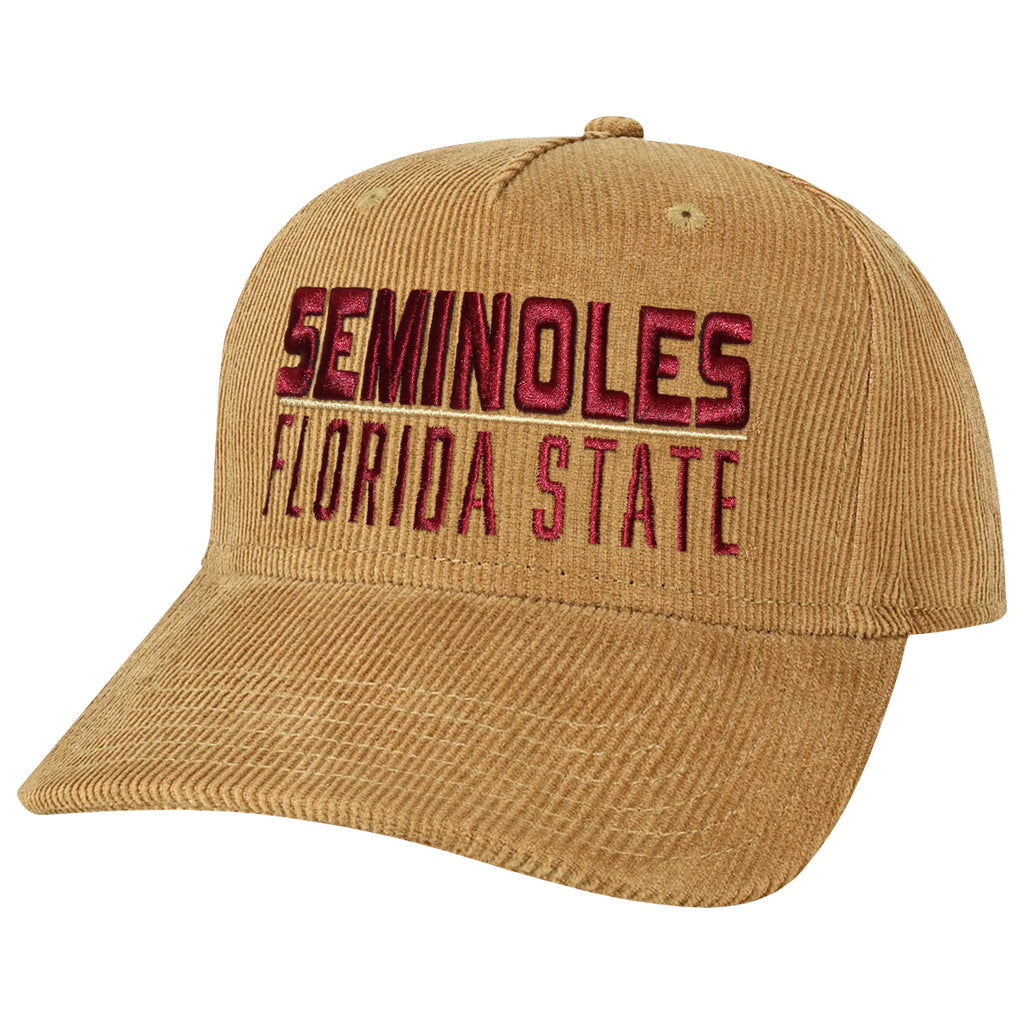 Legacy Men's Seminoles/Florida State Adjustable Corduroy Hat - Khaki