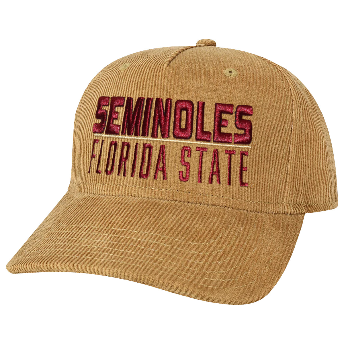 Legacy Men's Seminoles/Florida State Adjustable Corduroy Hat - Khaki