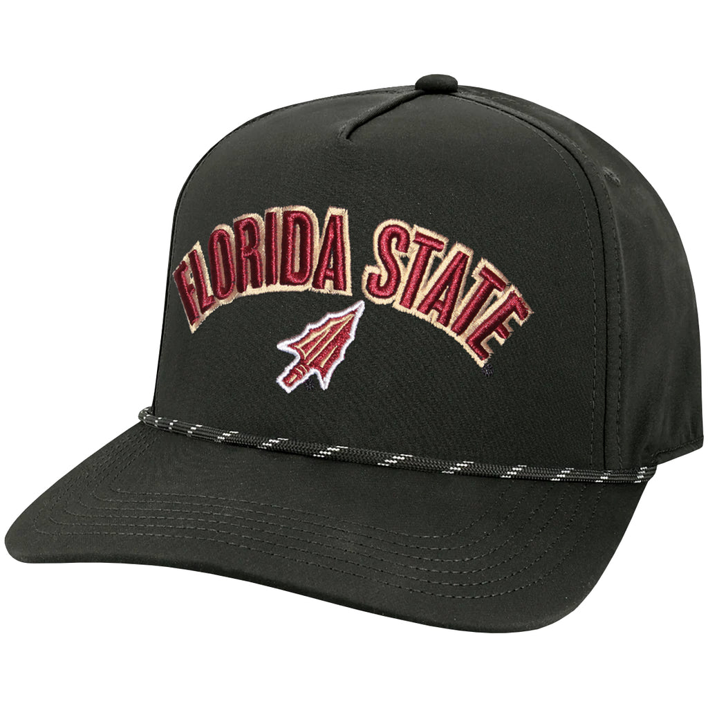Legacy Men's Florida State Arrowhead Adjustable High Crown Rope Hat - Black