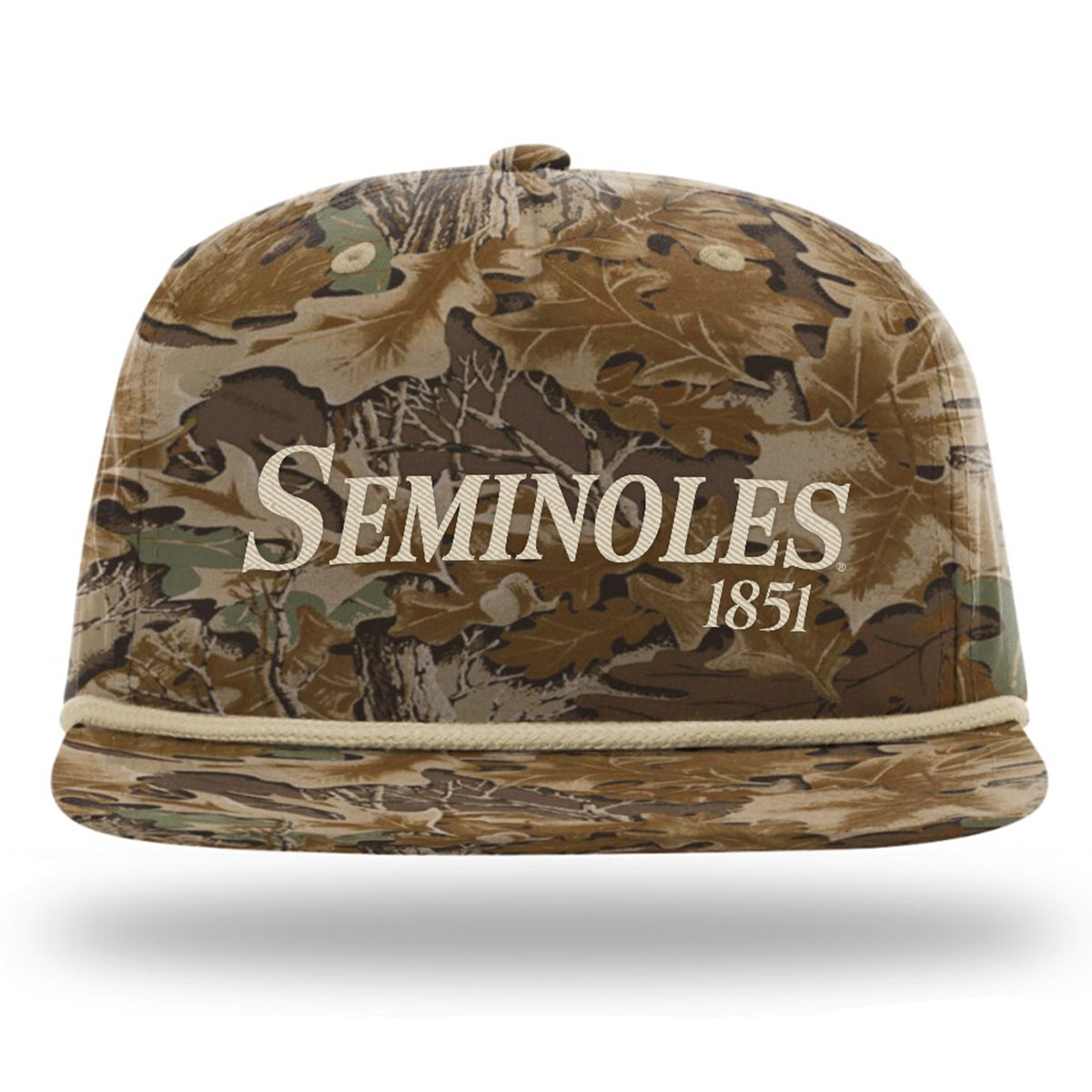 Uscape Richardson Men's Seminoles 1851 Flat Bill Adjustable Camo Hat - Camo