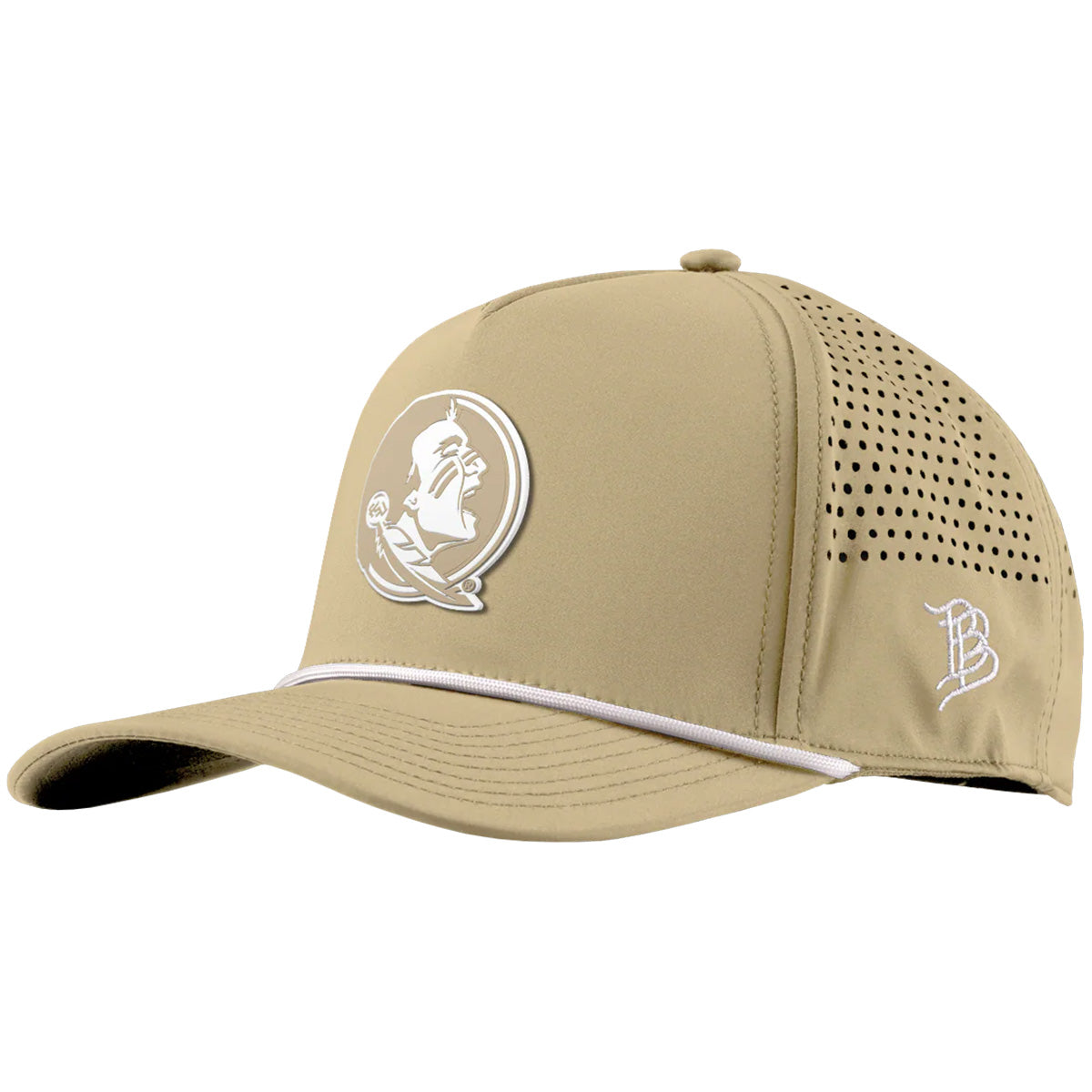 Branded Bills Men's Seminole Logo Curved 5-Panel Rope Hat - Desert