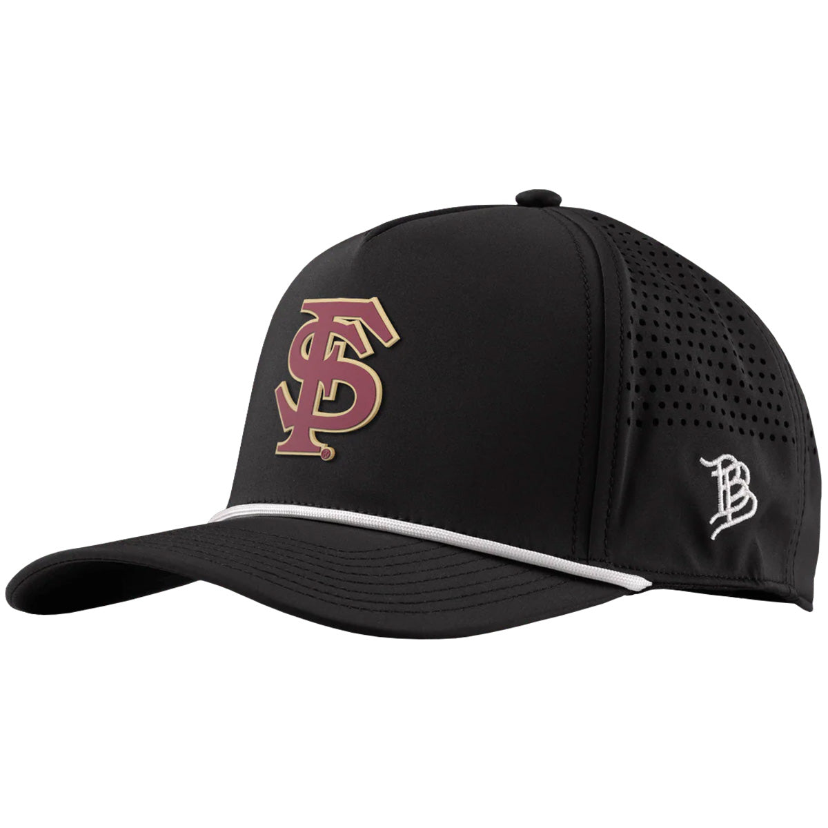 Branded Bills Men's Interlocking FS Curved 5-Panel Rope Hat - Black