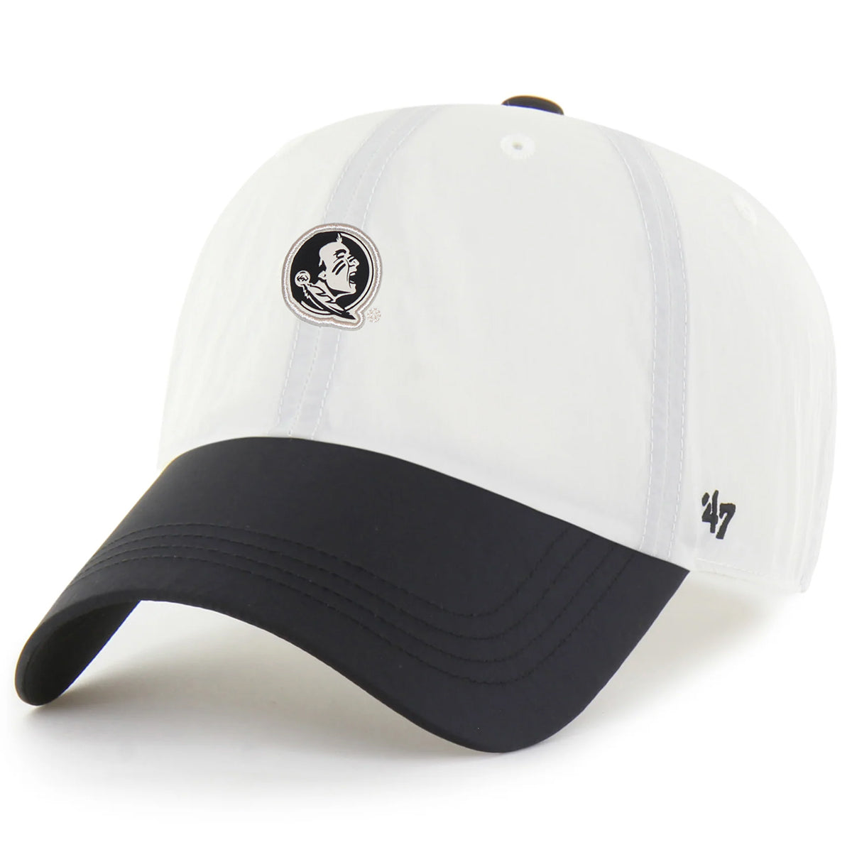 Forty Seven Brand Men's Seminole Logo Adjustable Madernia Clean Up Hat - Sandstone/Black