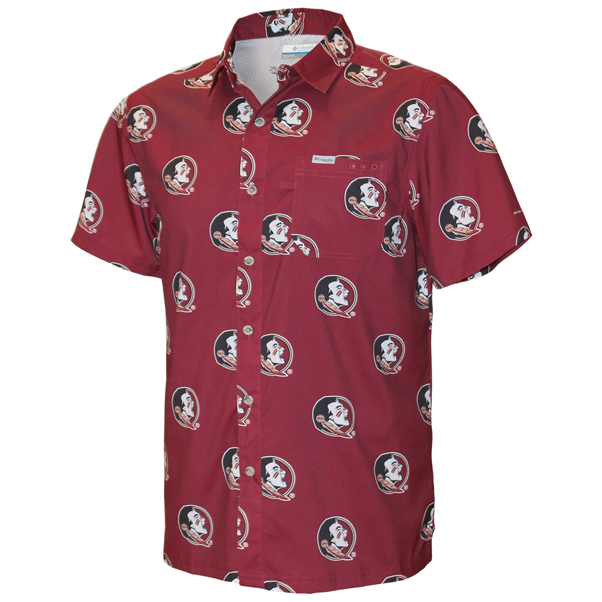 Columbia Men's Seminole Logo All Over Print Super Slack Tide Shirt - G –  Garnet & Gold