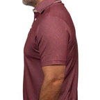 Campus Course Men's 3-Butrton Polo - Garnet