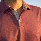 Campus Course Men's 3-Butrton Polo - Garnet