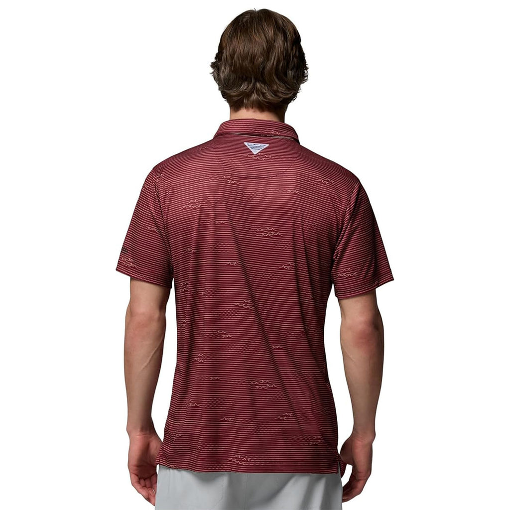 Columbia Men's Seminole Logo Super Terminal Tackle Polo - Cabernet