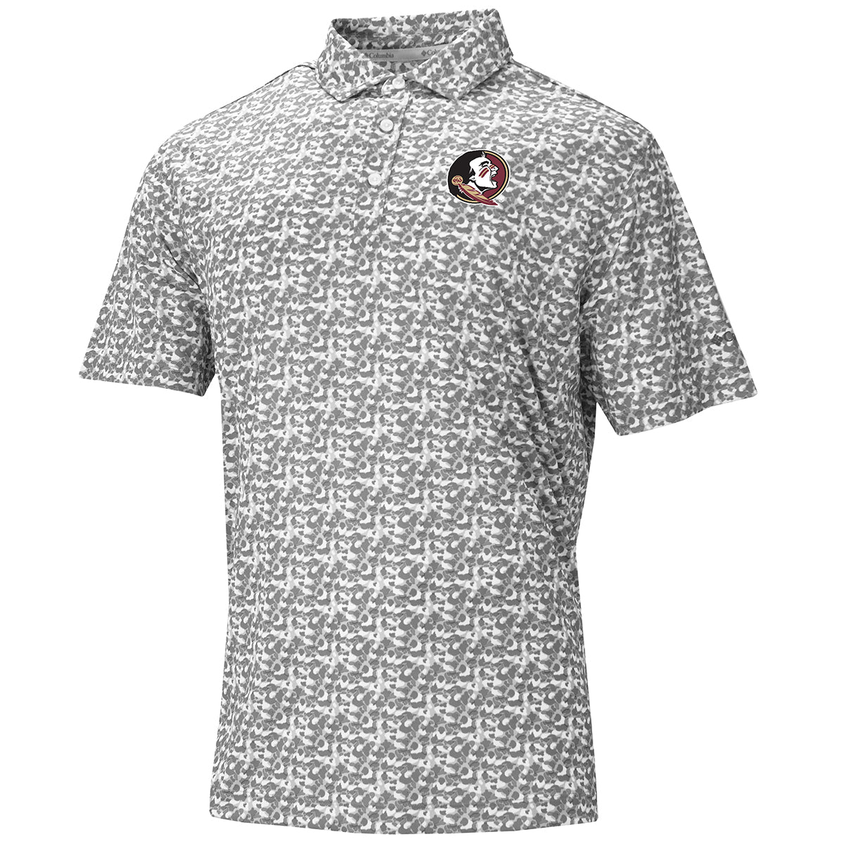 Columbia Golf Men's Seminole Logo Catchy Swing Polo - Cool Grey
