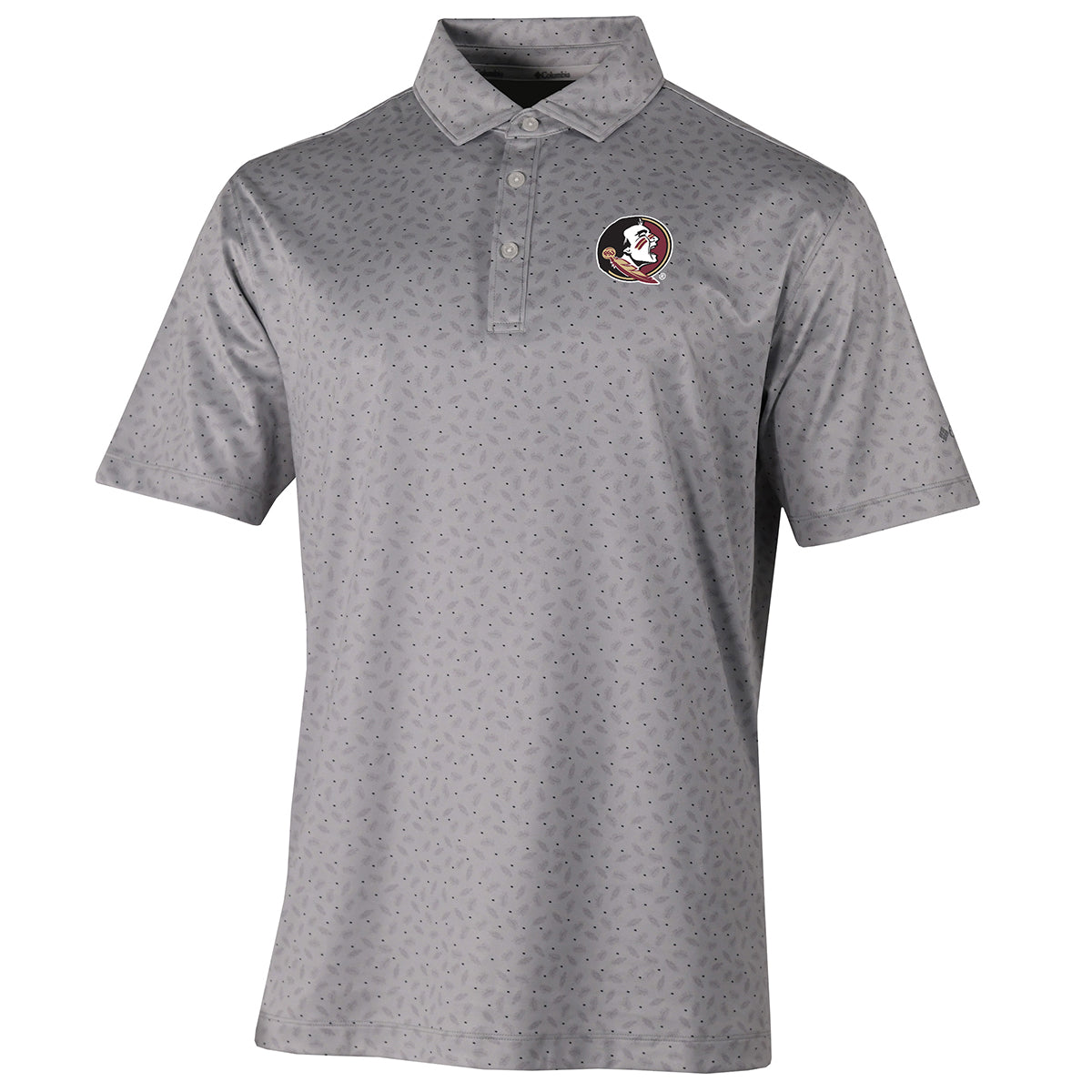 Columbia Golf Men's Seminole Logo Rolling Hills Polo - Cool Grey