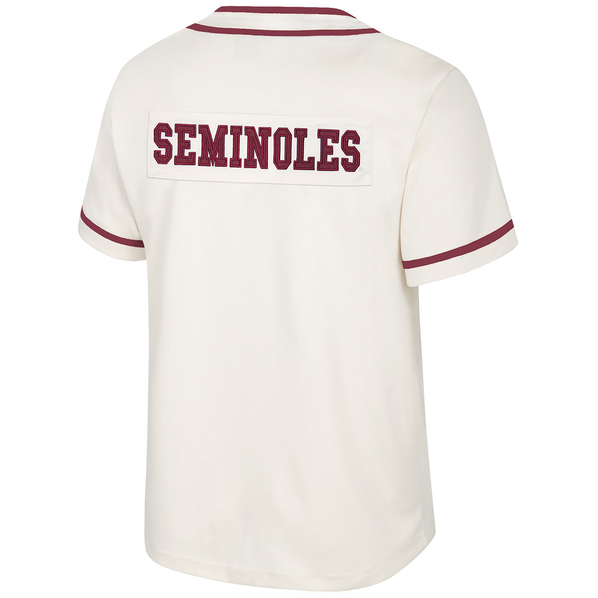 Colosseum Men's Seminole Logo/Seminoles Baseball Jersey - Cream/Garnet