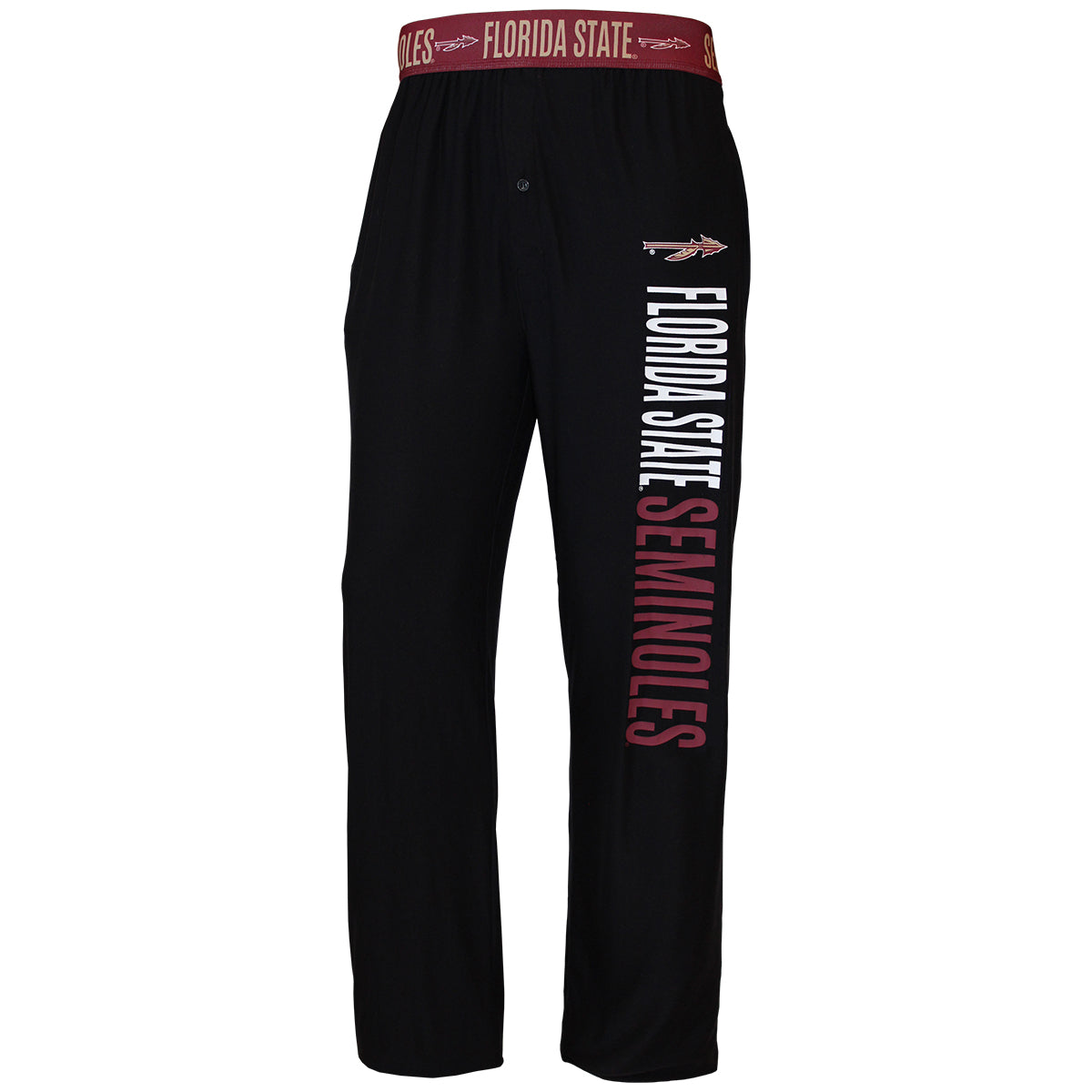 Concept Sports Men's Florida State Seminoles Spear Design Lounge Pants - Black/Garnet