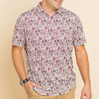 Warner Safari Men's All Over Nole Gameday Design Polo - White