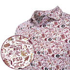 Warner Safari Men's All Over Nole Gameday Design Polo - White