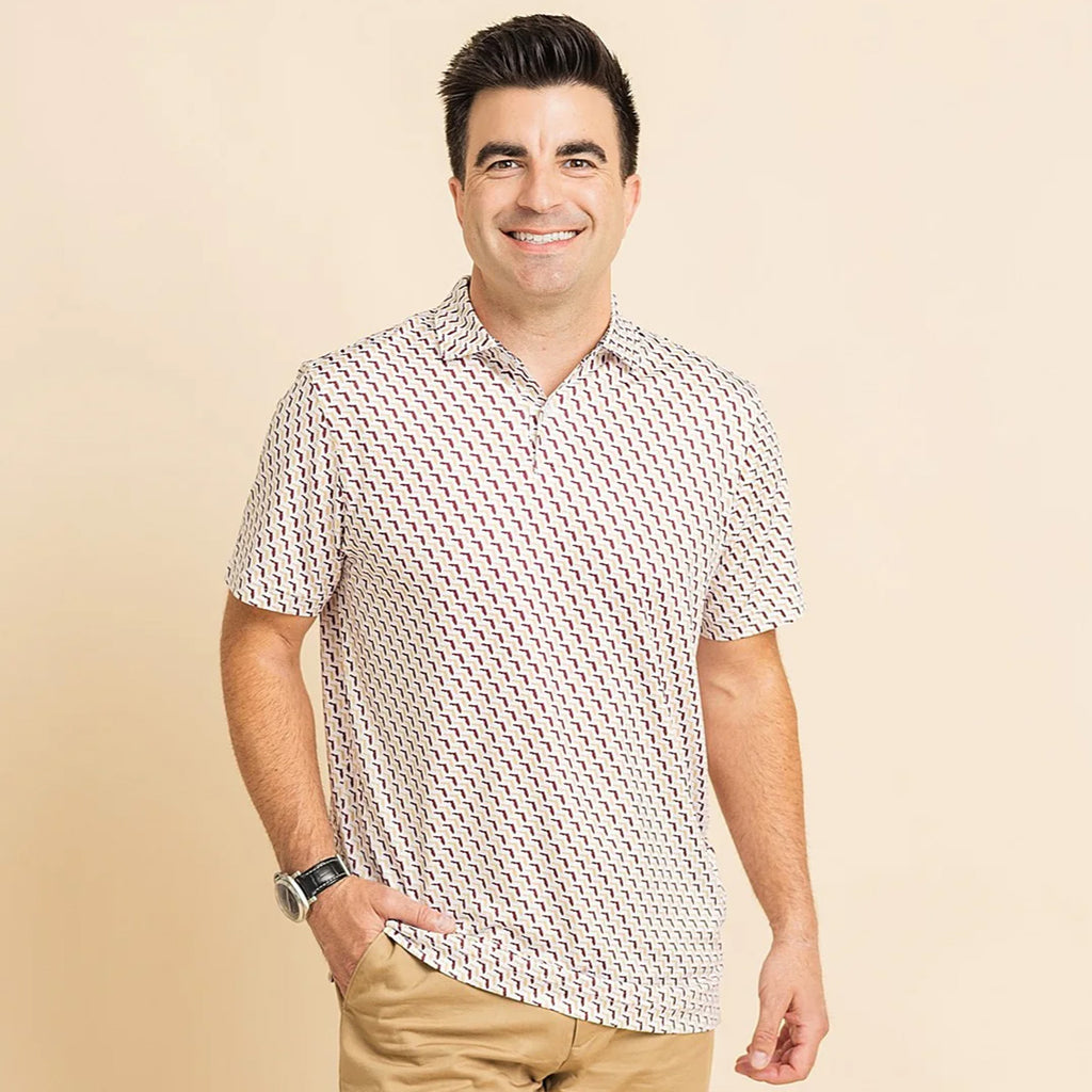 Warner Safari Men's State of Florida Sublimated Polo - White