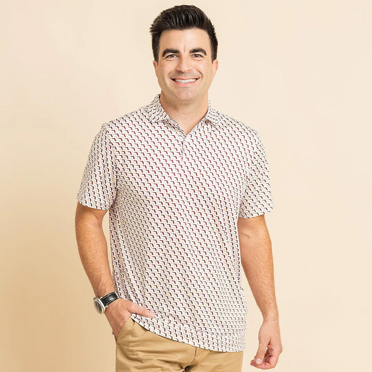 Warner Safari Men's State of Florida Sublimated Polo - White