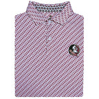 Warner Safari Men's Seminole Logo/State of Florida Sublimated Polo - White
