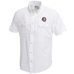 Snaps Men's Seminole Logo Short Sleeve Tailgater Shirt - White