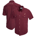 Snaps Men's Arrowhead Logo Short Sleeve Tailgater Shirt - Garnet