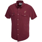 Snaps Men's Arrowhead Logo Short Sleeve Tailgater Shirt - Garnet