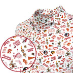 Warner Safari Men's All Over Vault Design Sublimated Polo - White
