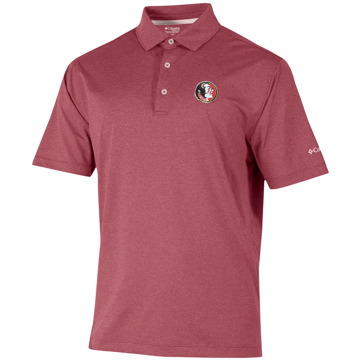 Columbia Golf Men's Vault Seminole Logo Sand Tee Polo - Beet