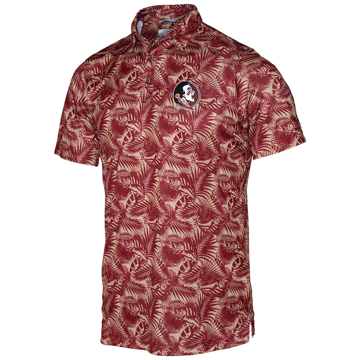 Coumbia Men's Seminole Logo Super Terminal Tackle Polo - Garnet/Gold