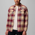 Columbia Men's Seminole Logo Flare Gun Flannel Shirt - Garnet/Gold