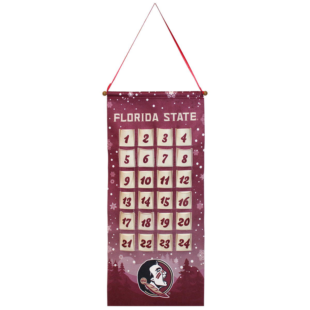 Sewing Concepts Florida State/Seminole Logo Design 14"x30" Advent Calendar