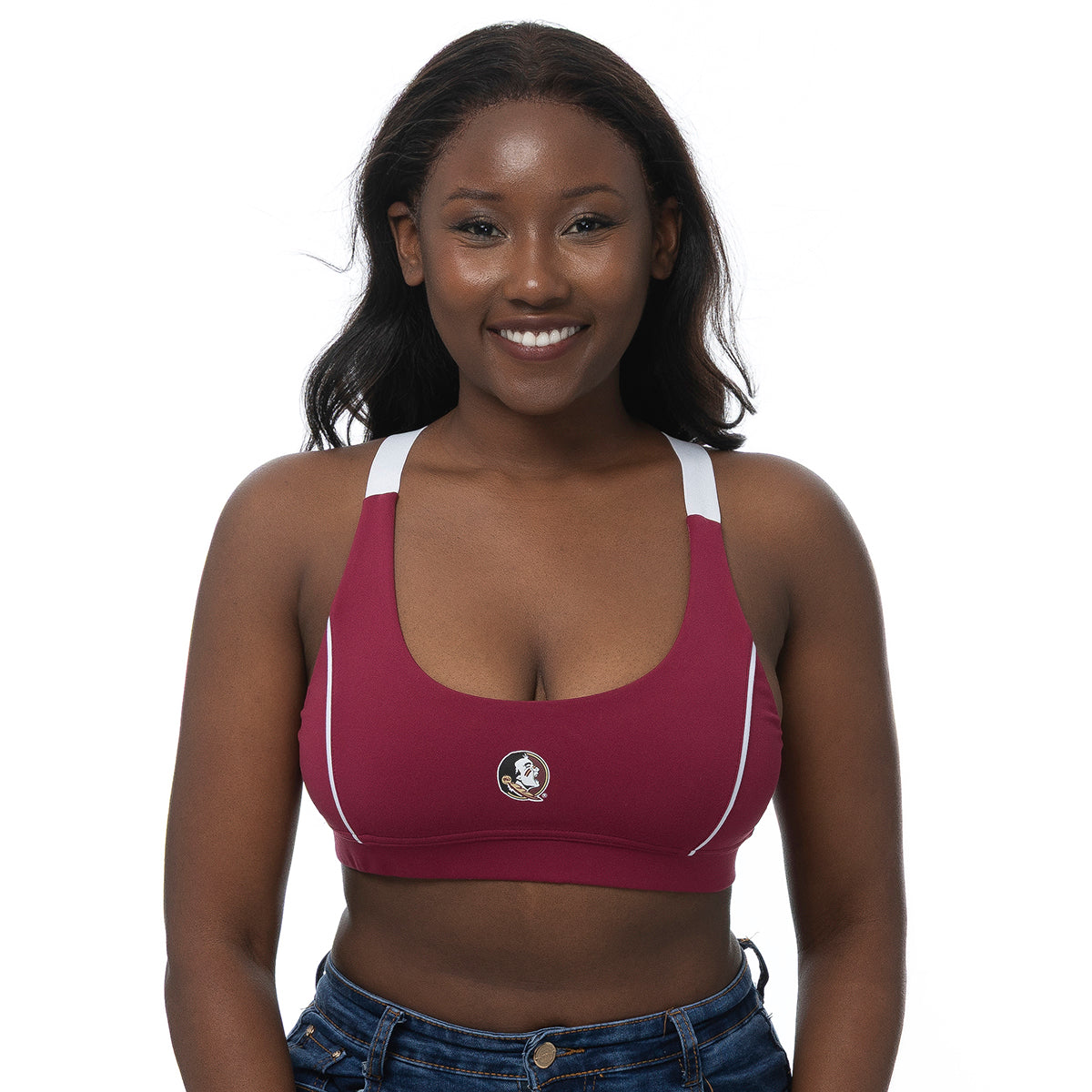 ZooZatz Women's Seminole Logo Sport Bra - Garnet