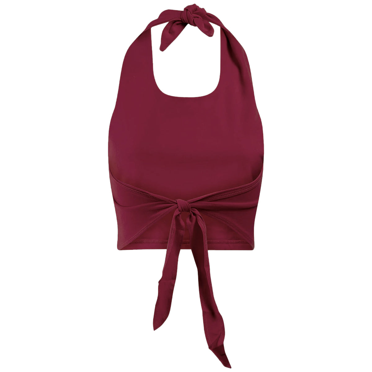 Hype & Vice Women's Unconquered Silhouette Tie Halter - Garnet