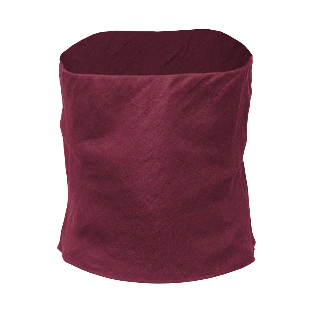 Hype & Vice Women's Seminole Logo Linen Top - Garnet