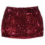 Hype & Vice Women's Noles Design Sequin Mini Skirt - Garnet