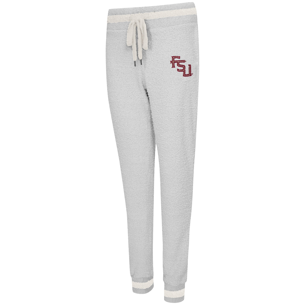 Concepts Sports Women's Stacked FSU Logo Chenille Pant - Grey/Ivory