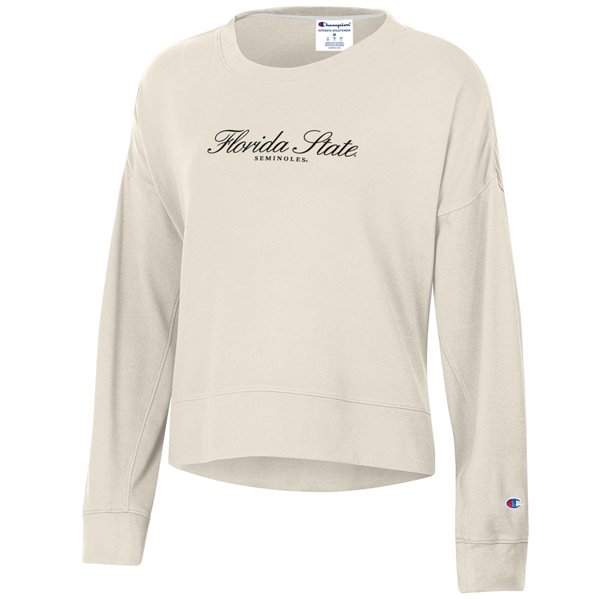 NCAA Florida State Seminoles Women's Corded Crew Sweatshirt - Super Soft Vintage Washed Cotton, Officially Licensed
