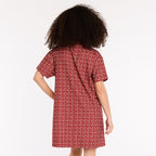 Stewart Simmons Women's Stacked FSU/Arrowhead Sublimated Pattern A-line Dress - Garnet