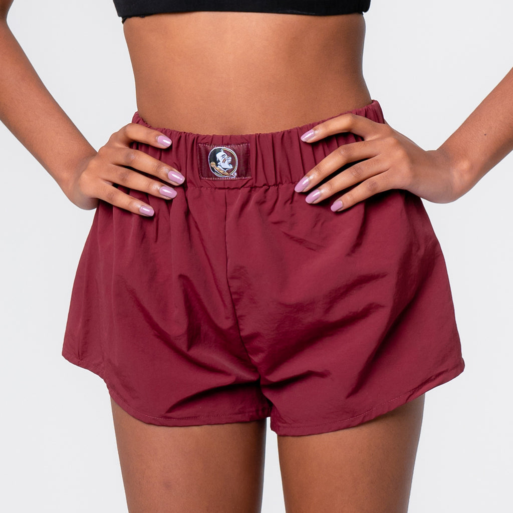 Established & Co Women's Seminole Logo Court Short - Garnet
