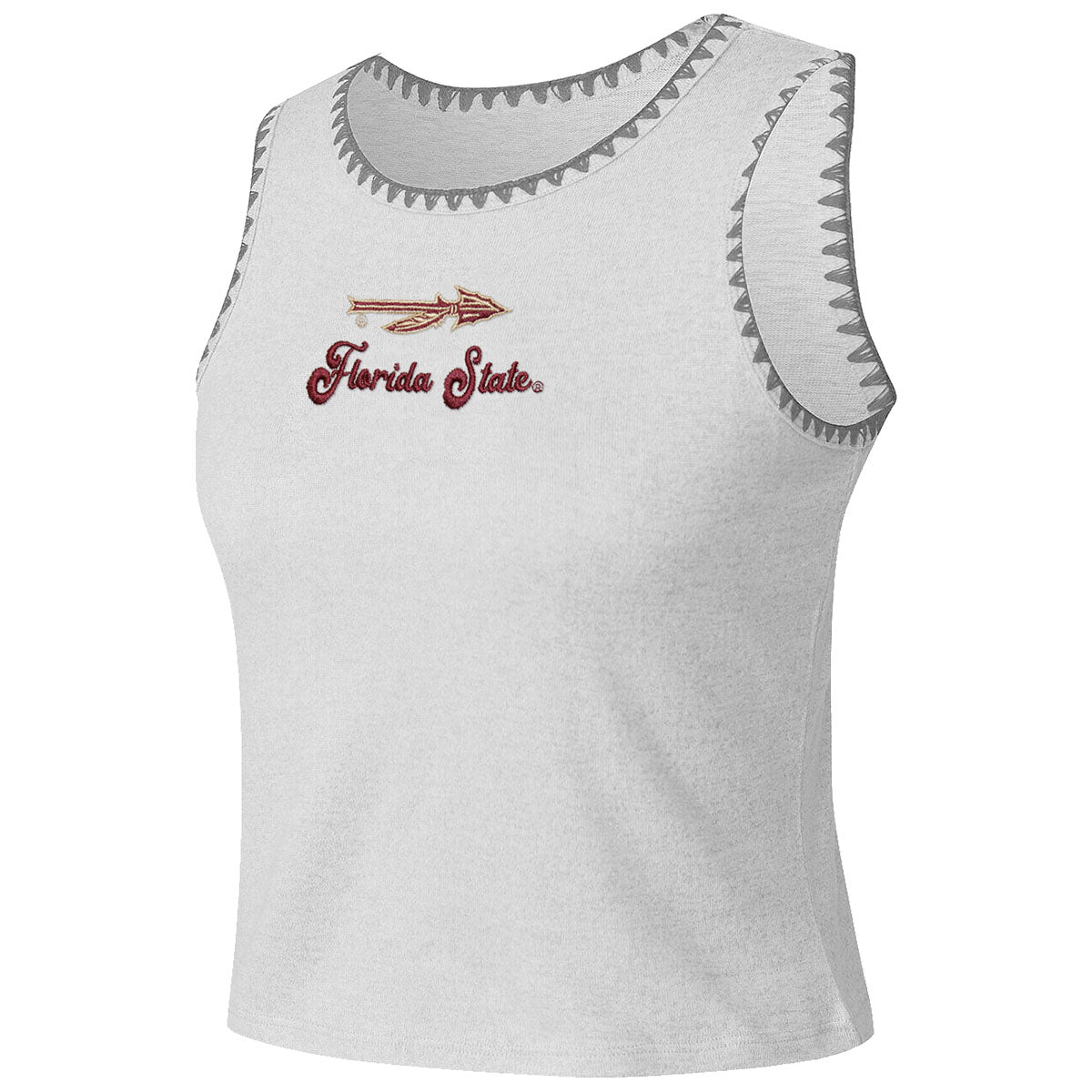 Concept Sport Women's Spear Logo/Florida State Design Hacci Knit Tank - Gray
