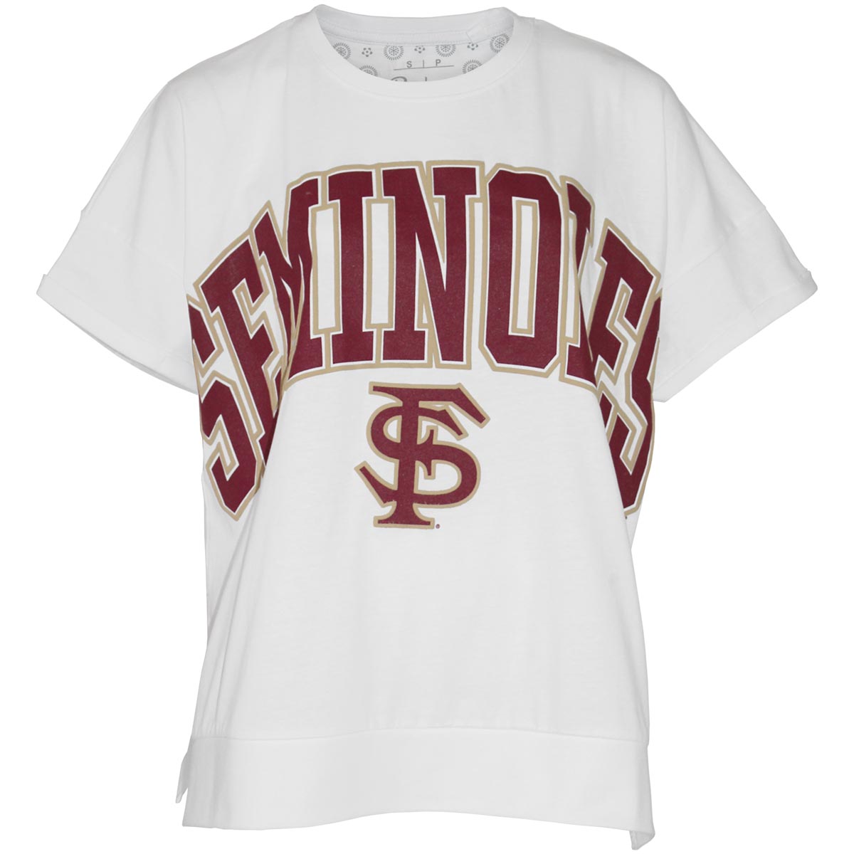 Pressbox Women's Seminoles/Interlocking FS Short Sleeve Top - White