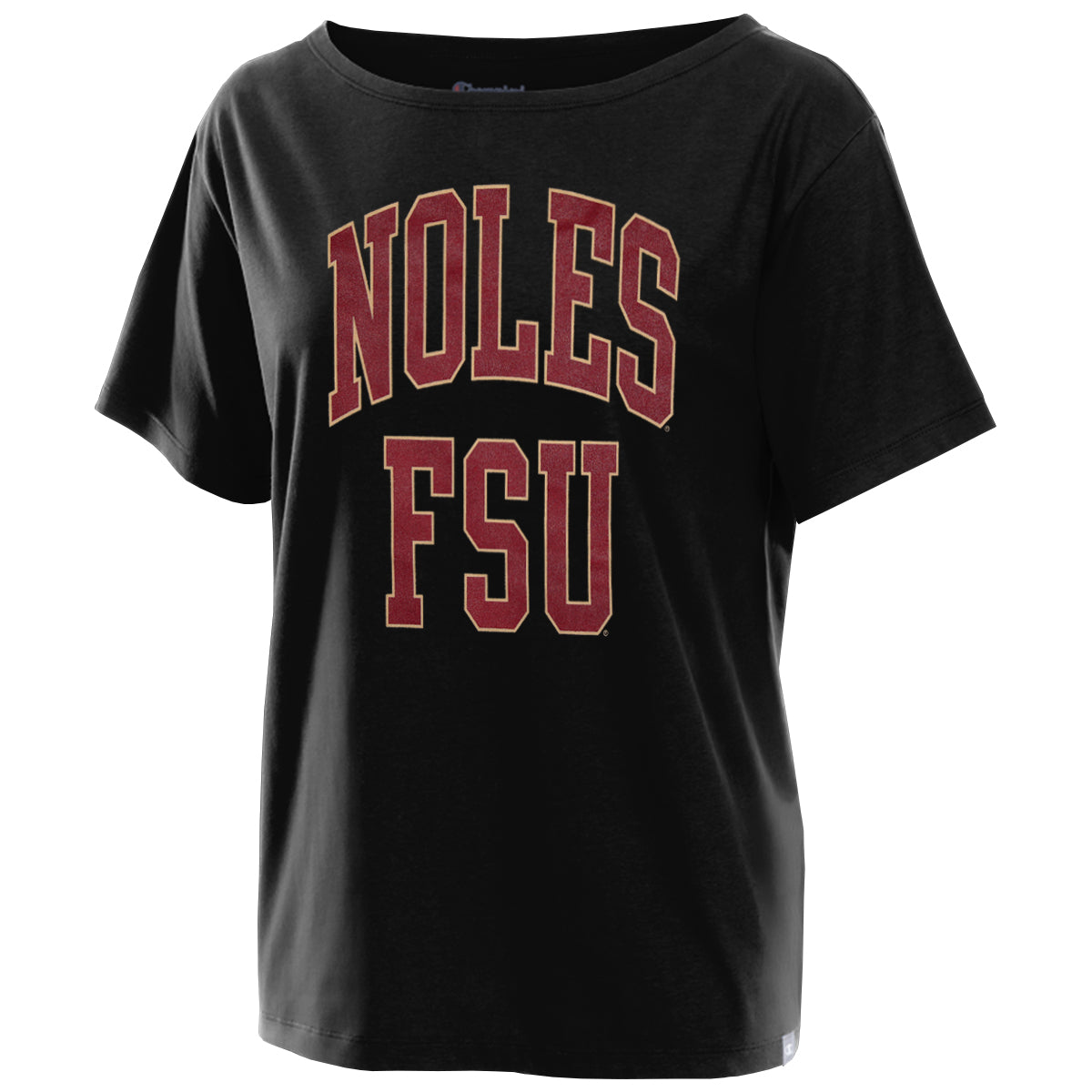 Champion Women's Noles FSU Off Shoulder Short Sleeve T-shirt - Black