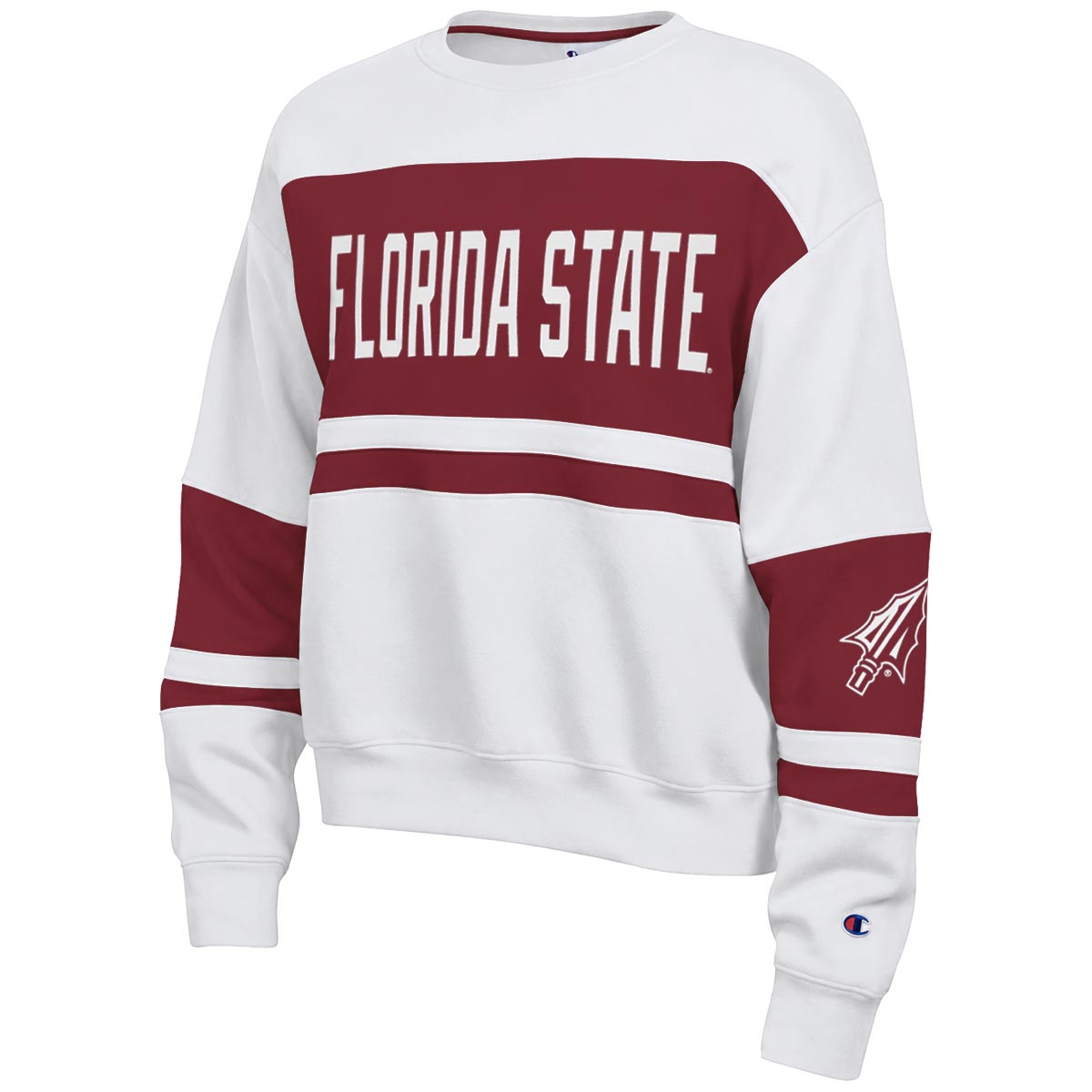 Champion Women's Florida State Crew Fleece - Garnet/White